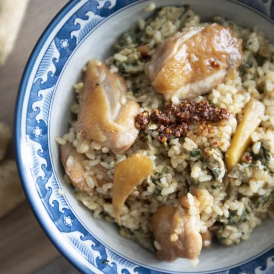 Three cup chicken fried rice