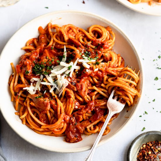 Quick And Easy Pasta Amatriciana