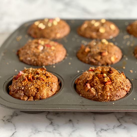 Spiced Apple Sesame Muffins