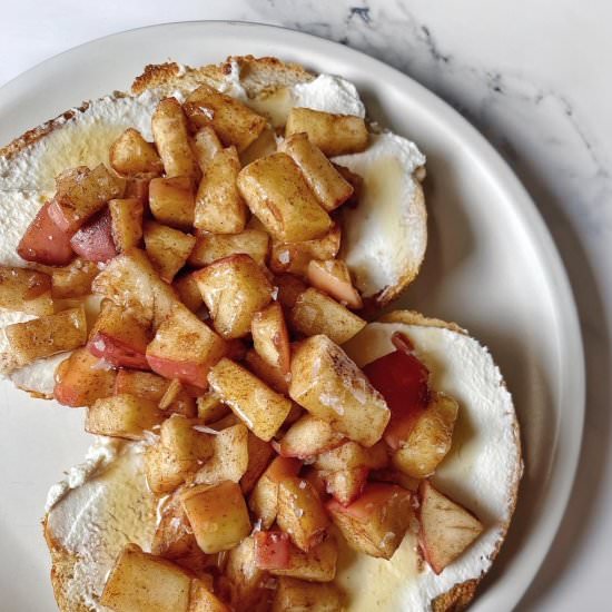 Apple Cinnamon Ricotta Toast