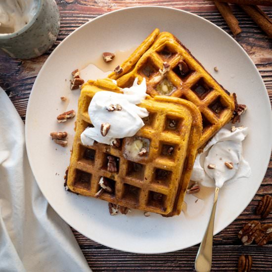 Pumpkin Pecan Waffles