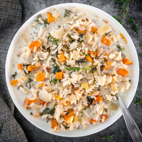 Creamy Vegetarian Wild Rice Soup
