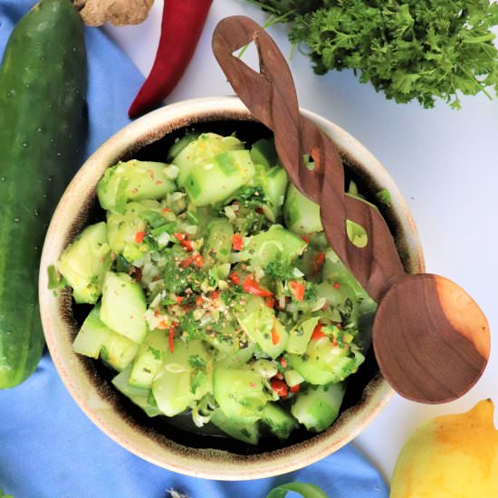 Wilted Cucumber Salad