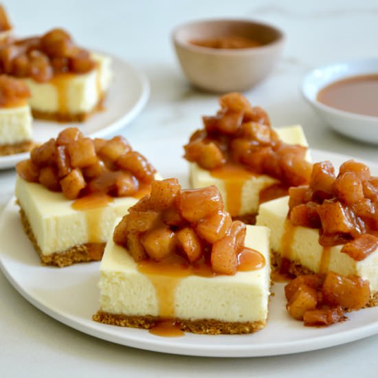 Easy Caramel Apple Cheesecake Bars