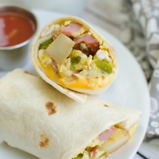Kielbasa & Potato Breakfast Burrito