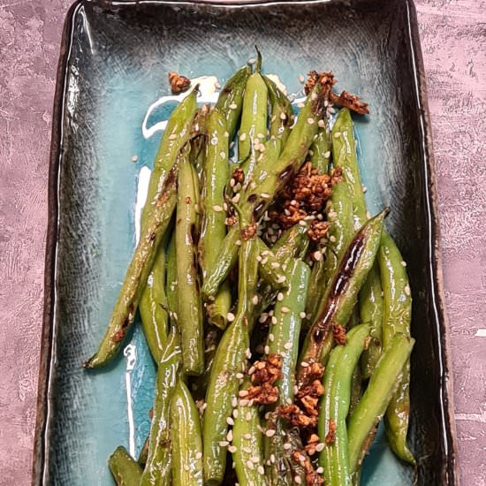 Pan fried green beans