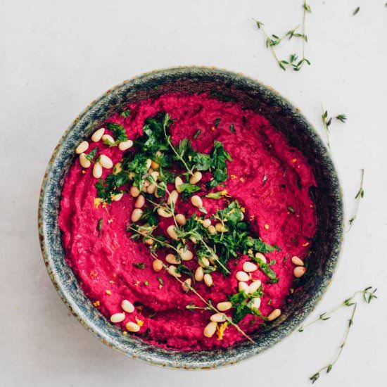 Best Roasted Beet Hummus