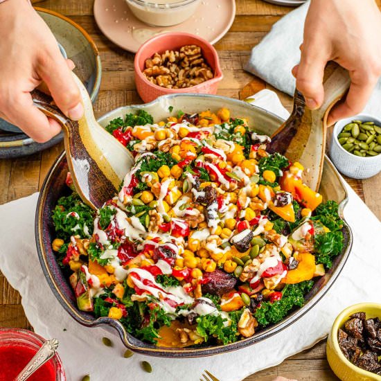 Leftover Roasted Veg Salad