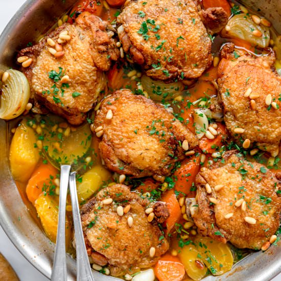 Chicken Thighs with Carrots