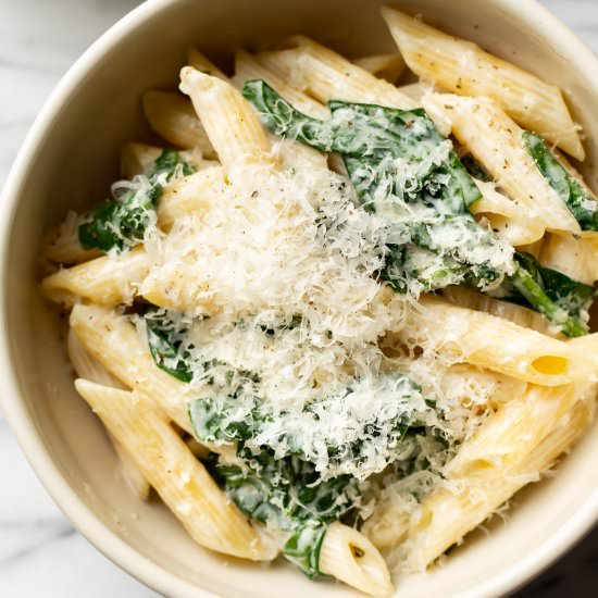 creamy spinach pasta