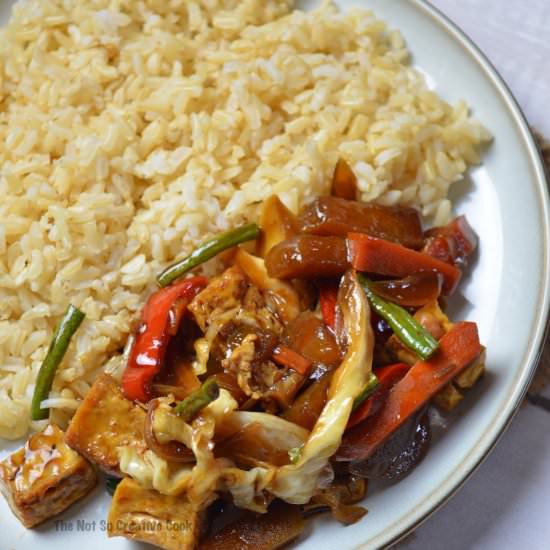 STIR-FRIED VEGGIES WITH TOFU