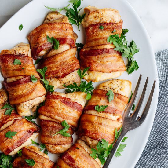 Bacon Wrapped Chicken Thighs