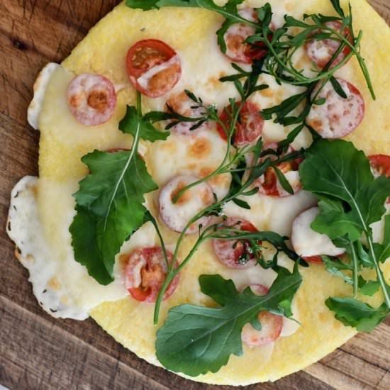 Quick polenta pizza (GF, Vegan)