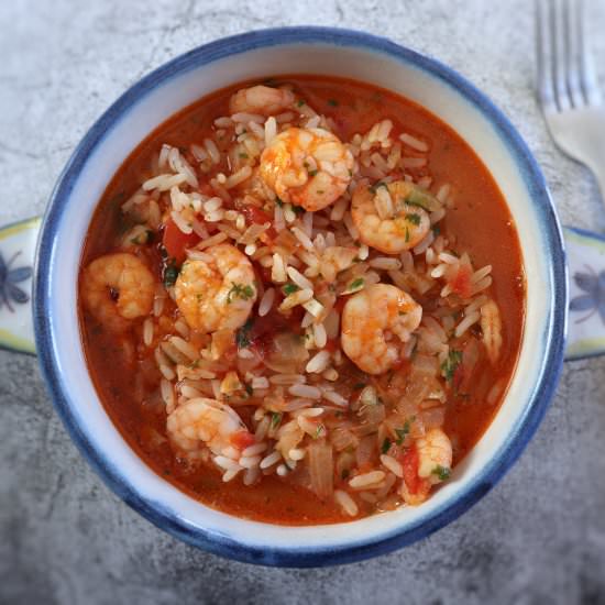 Simple shrimp rice