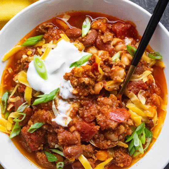 Chorizo Chili with Hominy