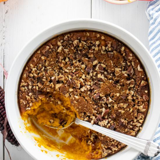 sweet potato soufflé with pecans