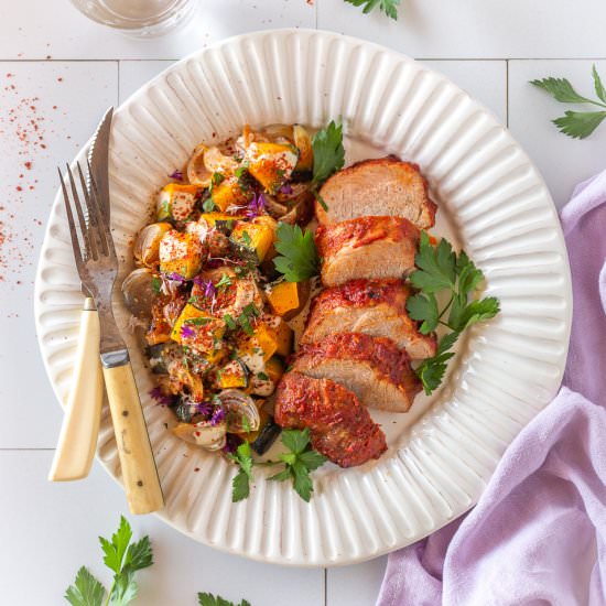 Harissa Rubbed Pork Tenderloin