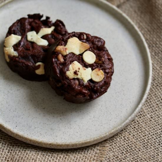 Double chocolate brownie cookies