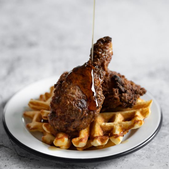 za’atar chicken and waffles