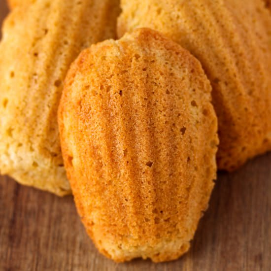 Brown Butter Spiced Pear Madeleines
