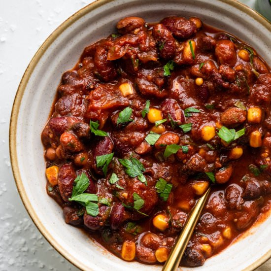 Crock Pot Bean Chili