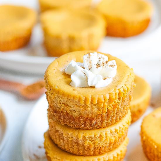Mini Pumpkin Cheesecake Bites