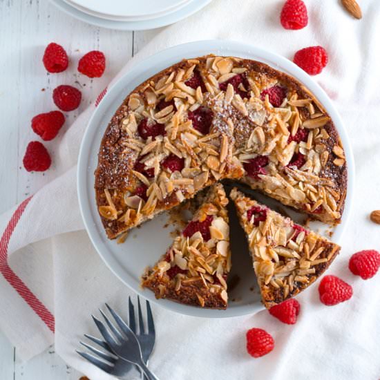 Raspberry and Almond Cake