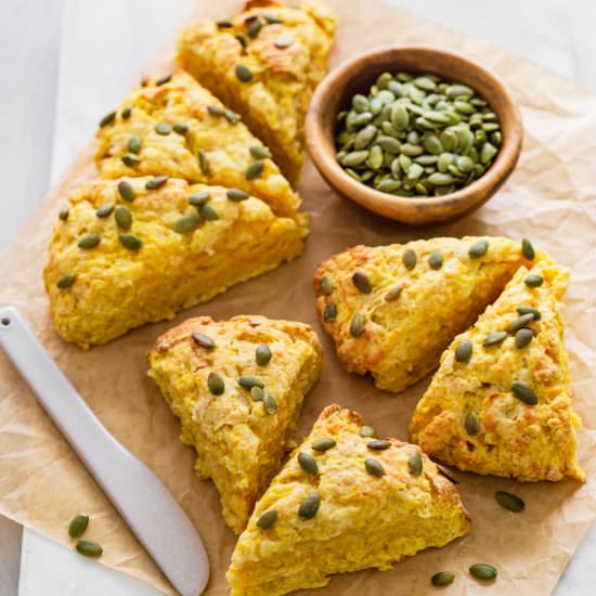 Cheesy Pumpkin Scones
