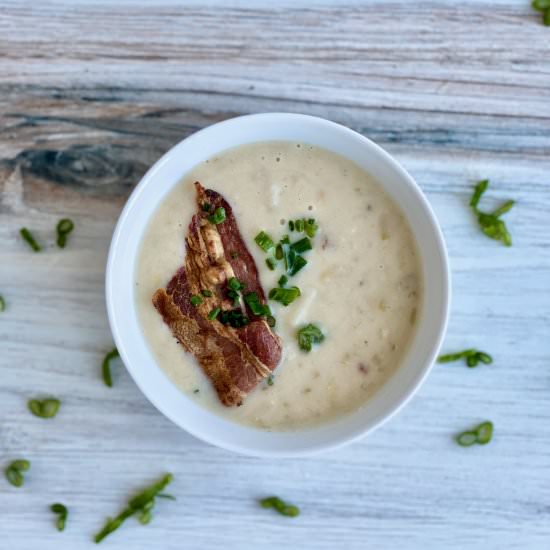 Potato Leek with Bacon Soup