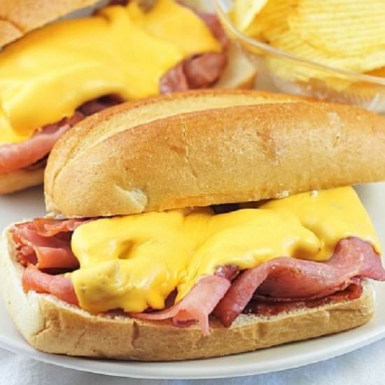 hot ham and cheese sandwiches