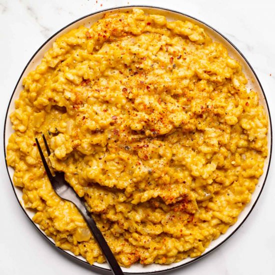Easy Vegan Pumpkin Risotto