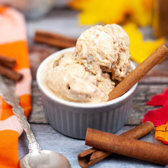 Pumpkin Ice Cream with Cinnamon