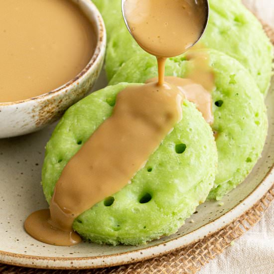 Indonesian Coconut Pandan Pancakes