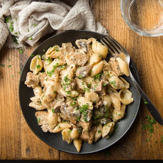 Vegan Beef Stroganoff