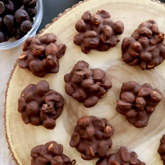 Peanut Clusters in Crock Pot