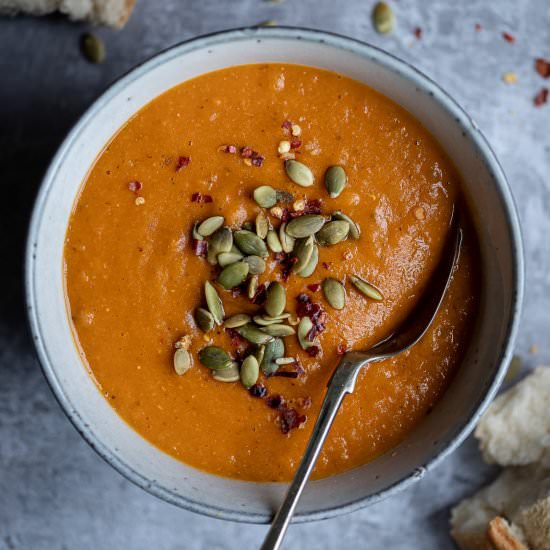 Red Pepper and Lentil Soup
