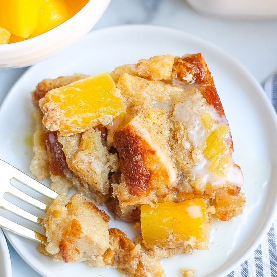 Spiced Pineapple Bread Pudding