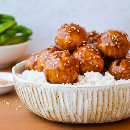 Baked Teriyaki Chicken Meatballs
