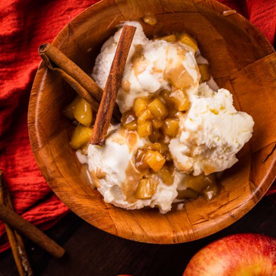 Caramel Apple Sundaes