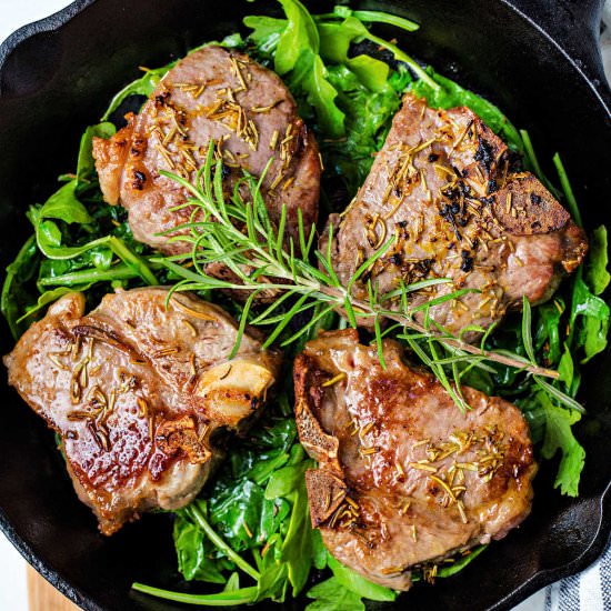 rosemary garlic broiled lamb chops