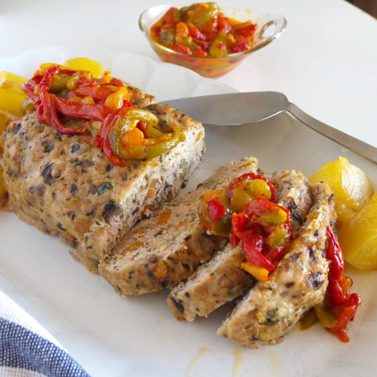 Chicken Meatloaf & Roasted Peppers