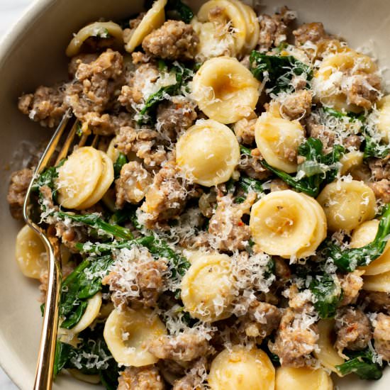 orecchiette with sausage