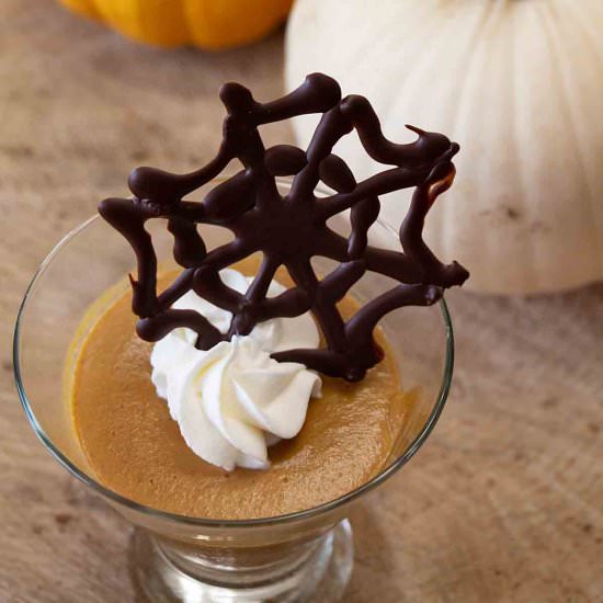 Pumpkin Pudding Chocolate Spiderweb