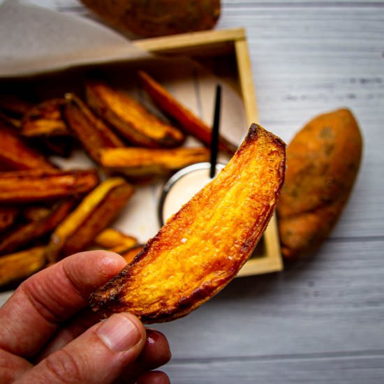 No-Fry Crispy Sweet Potato Wedges