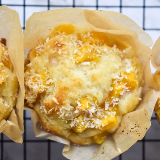 Tropical Coconut and Mango Muffins