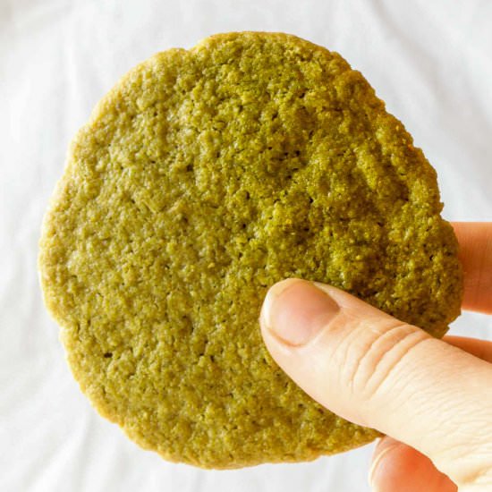 Quick Vegan Matcha Cookies