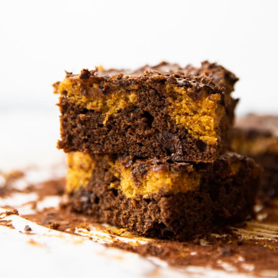 The BEST Fudgy Pumpkin Brownies