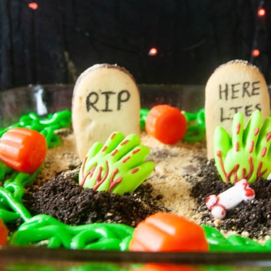 Spooky Graveyard Brownies