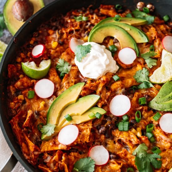 One Pan Enchilada Skillet