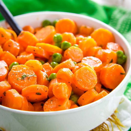 Honey Dijon Peas and Carrots